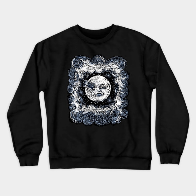 Starry Melies Crewneck Sweatshirt by Zascanauta